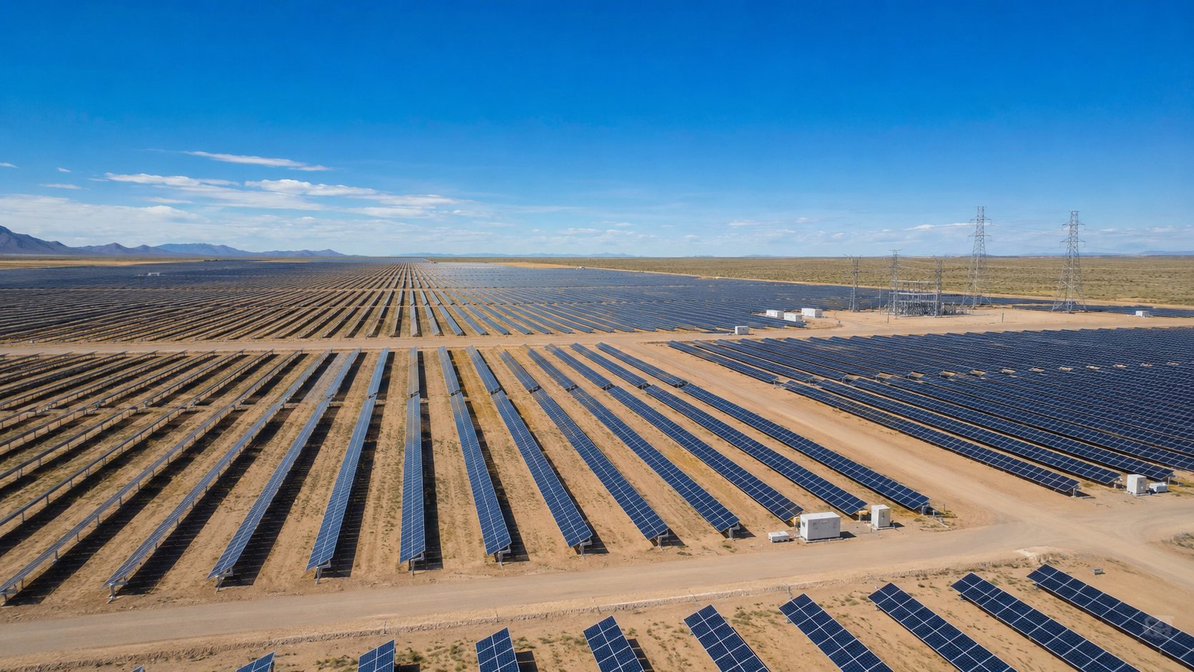 Utility-scale single-axis-tracker solar site